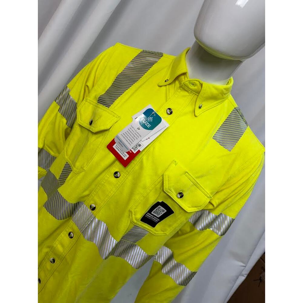 NEW!‎ LAKELAND ISH65DH29RT-LG Westex DH FR Shirt, Hi-Vis LG/TL - Picture 4 of 12